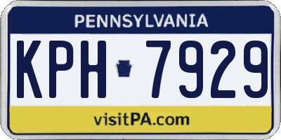 PA license plate KPH7929