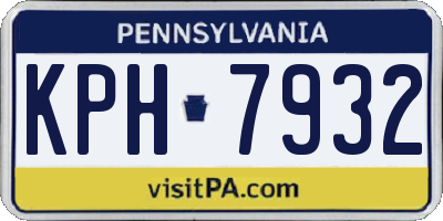 PA license plate KPH7932