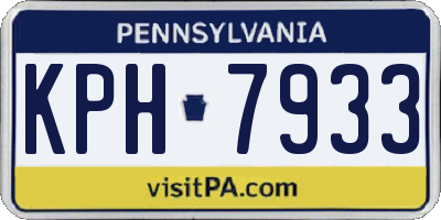 PA license plate KPH7933