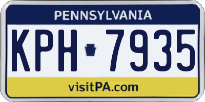 PA license plate KPH7935