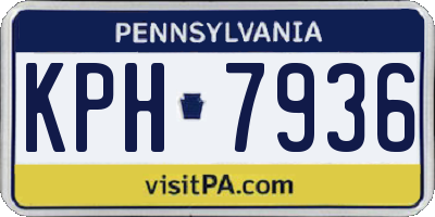 PA license plate KPH7936