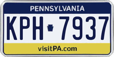 PA license plate KPH7937