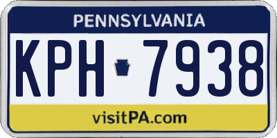 PA license plate KPH7938