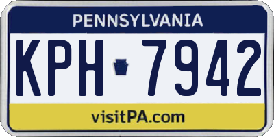 PA license plate KPH7942