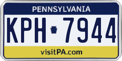 PA license plate KPH7944