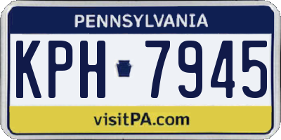 PA license plate KPH7945