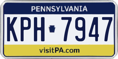 PA license plate KPH7947