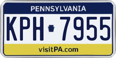 PA license plate KPH7955
