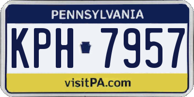 PA license plate KPH7957