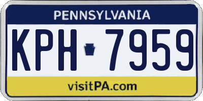 PA license plate KPH7959