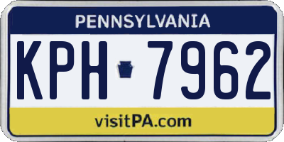 PA license plate KPH7962