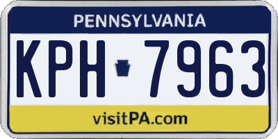 PA license plate KPH7963