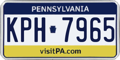 PA license plate KPH7965