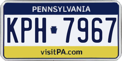 PA license plate KPH7967