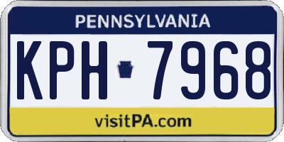 PA license plate KPH7968