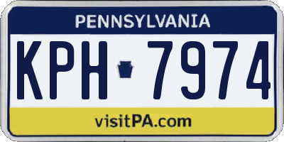 PA license plate KPH7974