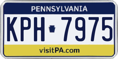 PA license plate KPH7975