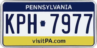 PA license plate KPH7977