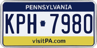 PA license plate KPH7980