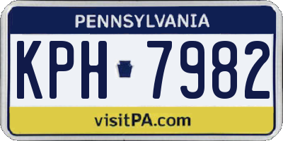 PA license plate KPH7982