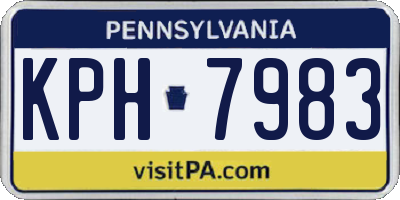 PA license plate KPH7983