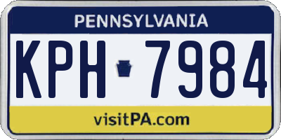 PA license plate KPH7984