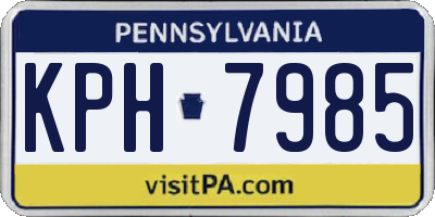 PA license plate KPH7985