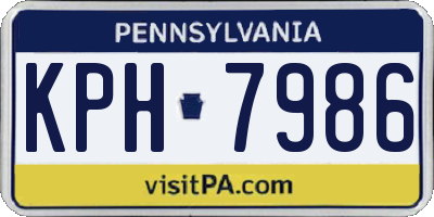 PA license plate KPH7986