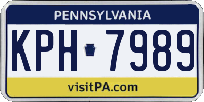 PA license plate KPH7989