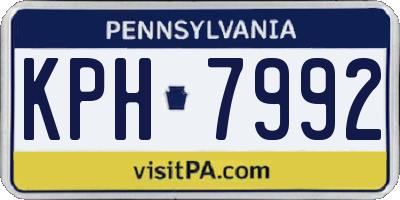 PA license plate KPH7992