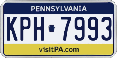 PA license plate KPH7993