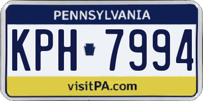 PA license plate KPH7994