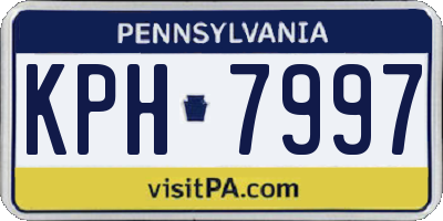 PA license plate KPH7997