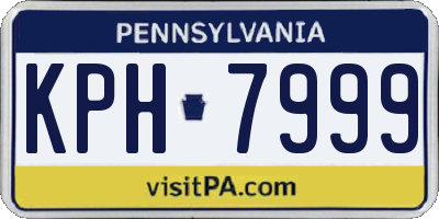 PA license plate KPH7999