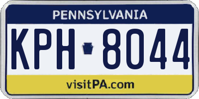 PA license plate KPH8044