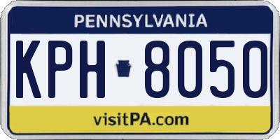 PA license plate KPH8050