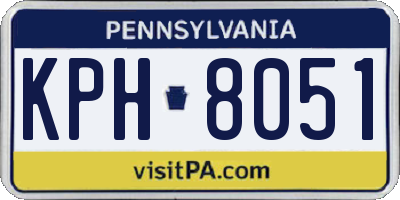 PA license plate KPH8051