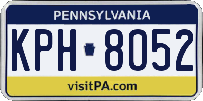 PA license plate KPH8052