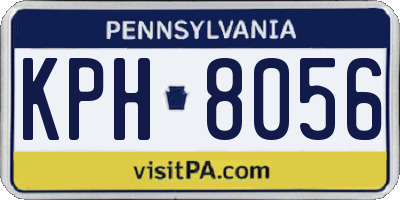 PA license plate KPH8056