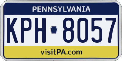 PA license plate KPH8057