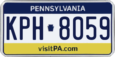 PA license plate KPH8059