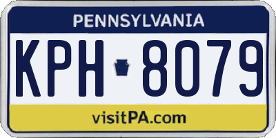 PA license plate KPH8079