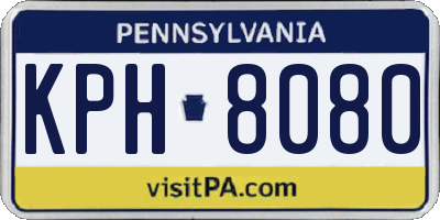 PA license plate KPH8080