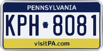 PA license plate KPH8081