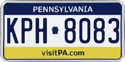 PA license plate KPH8083