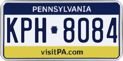 PA license plate KPH8084