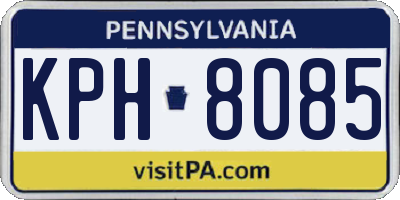 PA license plate KPH8085