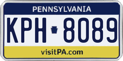 PA license plate KPH8089