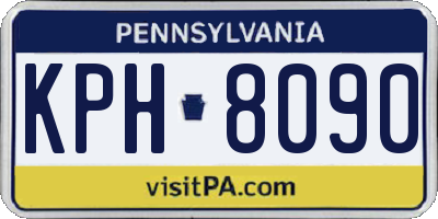 PA license plate KPH8090