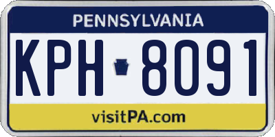 PA license plate KPH8091